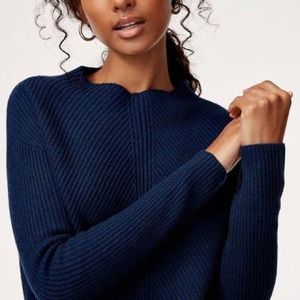 Aritzia Babaton Chalmers Deep Blue Sweater